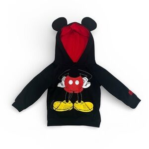 Disney Parks Boys Toddler Size 24M Mickey Mouse Hooded Sweatshirt Attached Ears